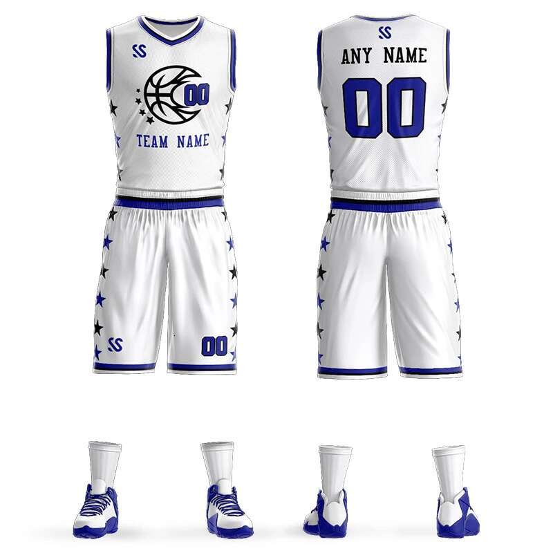 Custom Basketball Jersey Sets Vest Shorts Print Fashion Design Your Name Number Training Soft Cool Sportswear Suit For Adults