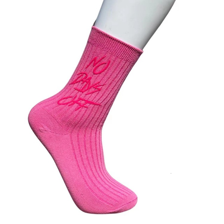 Designer Socks Printed Letters Men And Women S Mid Tube Cotton Double Needle Trendy Socks Internet Famous Minimalist Sports Street Skateboarding Socks