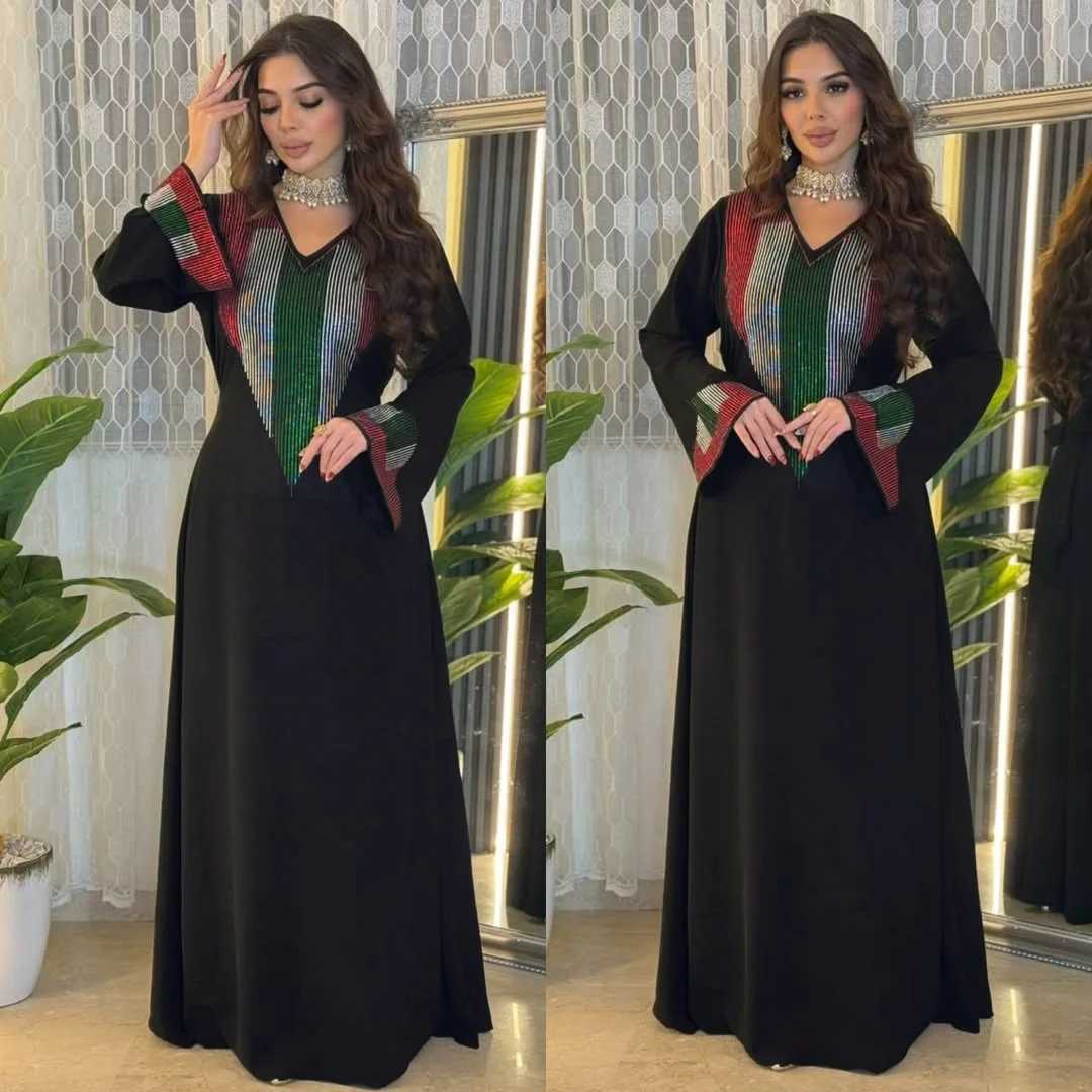 Muslim Dresses for Women 2025 Abaya Diamonds Long Robe Sashes Eid Ramadan Morocco Dubai Jalabiya Abayas Kaftan Islam Vestidos X250514