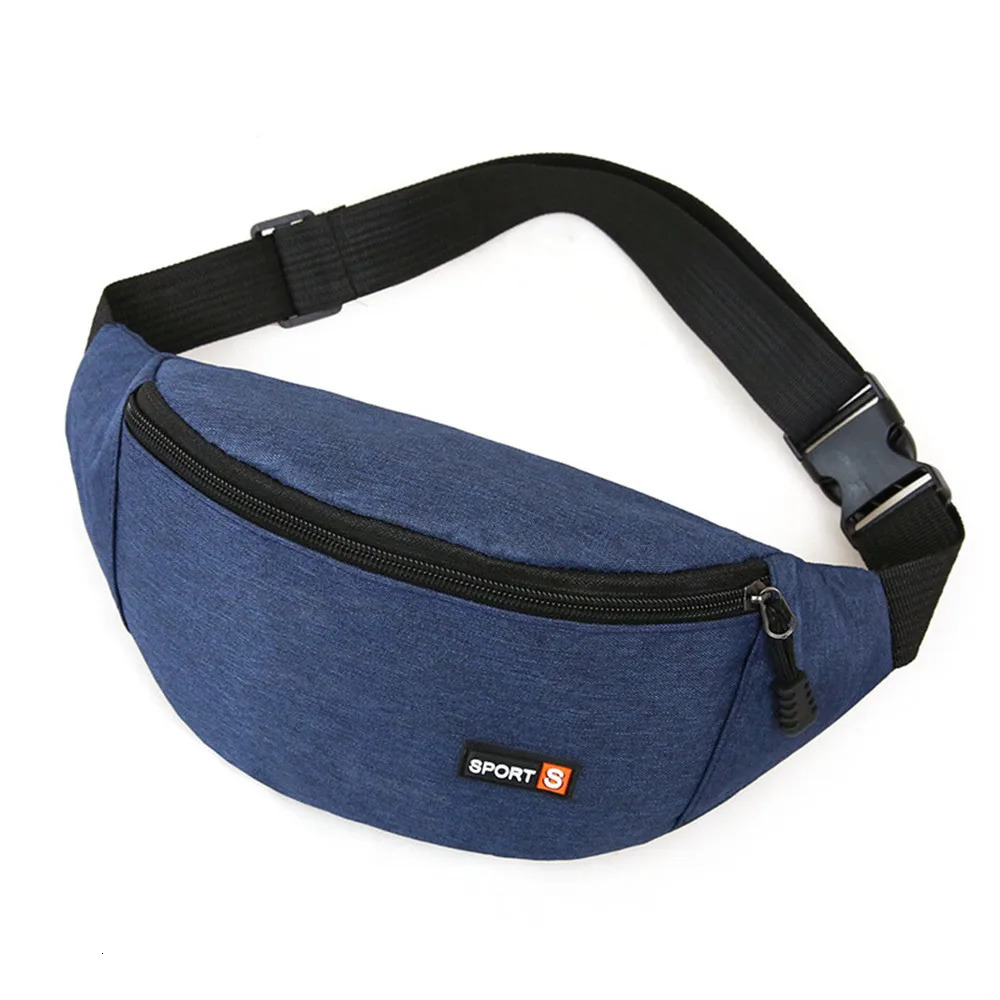 Men Women Black Waist Bag Sport Run Fanny Pack Crossbody Fashion Chest Phone Purse Multifunction Belt 250514