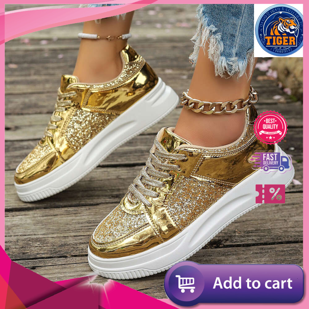 Ddmytiger Casual Wedges Sneakers Comfortable Sequins Badminton Fashion Women S Vulcanize Shoes Running Fiess Walking Outdoor