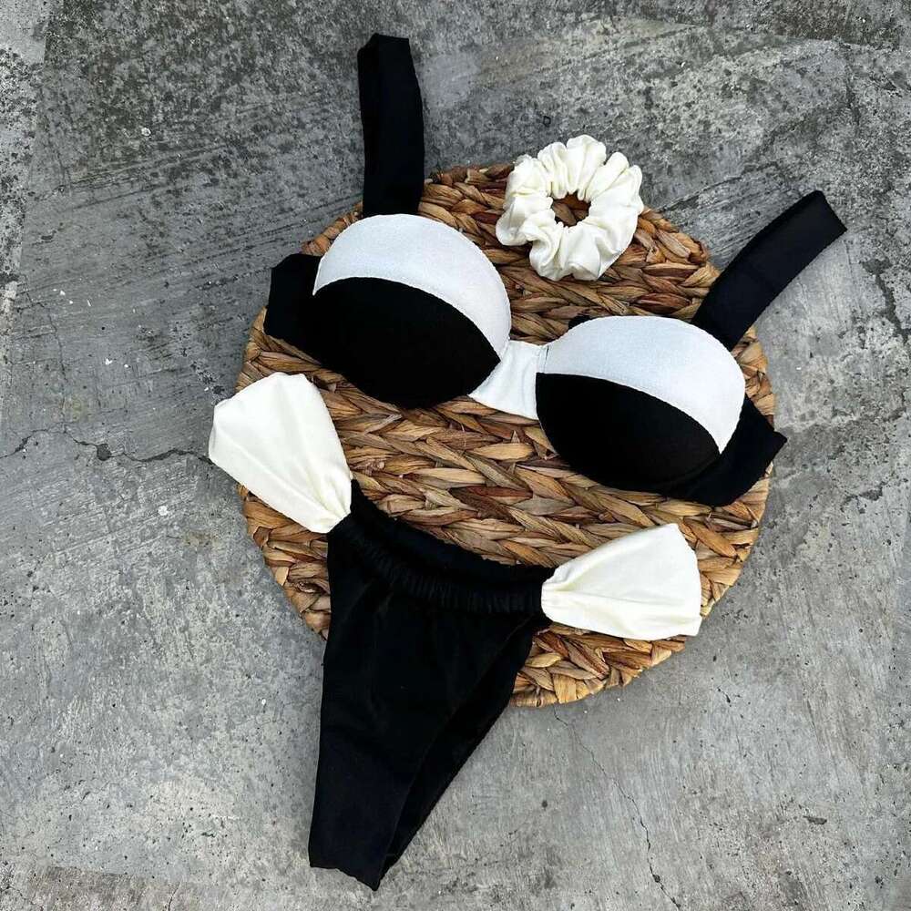 Sexy Waist Swimsuit Brazilan Bikini Set Swimwear for Women High Leg Push Up Two Piece Bathing Suits Summer Female
