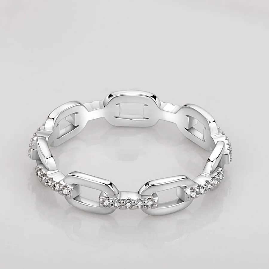 925 Sterling Silver Geometric Clear CZ Ring for Women Exquisite Stackable Finger Rings Wedding Party Statement Jewelry GiftXJ250514