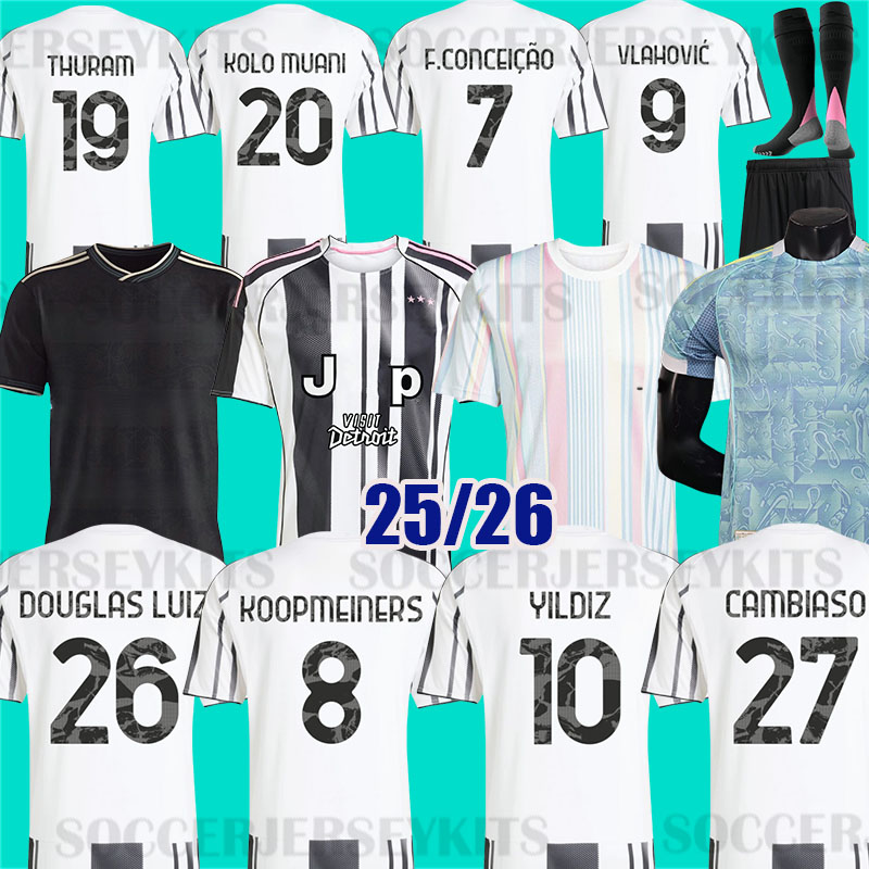 EA Sports FC Juventuss 2025 2026 Digital juve Kit soccer jerseys maglia Juventusoccer shirts VLAHOVIC POGBA CHIESA WEAH MILIK KEAN LOCATELLI maglia Top men kids kit