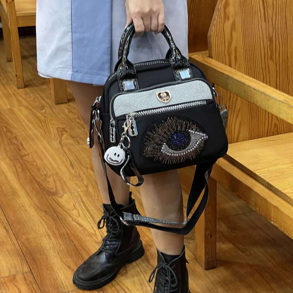 Fashionable Dia Studded Versatile Daily Commuting Handbag, Large Capacity Travel Crossbody Bag, High-End And Stylish Bag