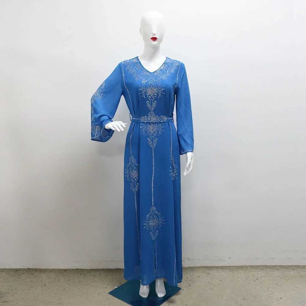 Luxury Abaya Diamonds Muslim Elegant Women Dresses Caftan Moroccan Dubai Kaftan Gown Evening Party Eid Long Maxi Dresses X250514