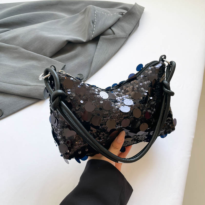 Free Delivery Designer Bag Summer New Armpit Shiny Patch Fashionable And Versatile Large Capacity Hand Dinner Shoulder Luxury Bag