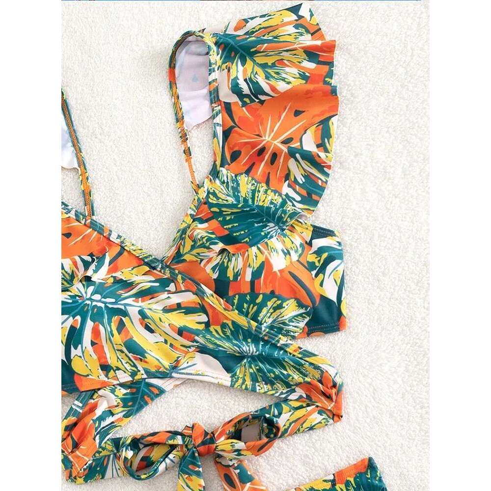 New Women Print Summer Push Up Swimwear High Waist Bikini Set Bathing Suit Beachwear Female Holiday Swimsuit Swimming