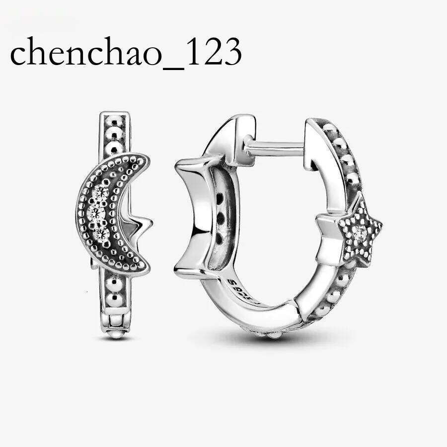 Fashion Women Girls Sier Rose Gold Stainless Steel Zircon White Pearl Candy Letter Heart Moon Tree Hoop Earrings Jewelry