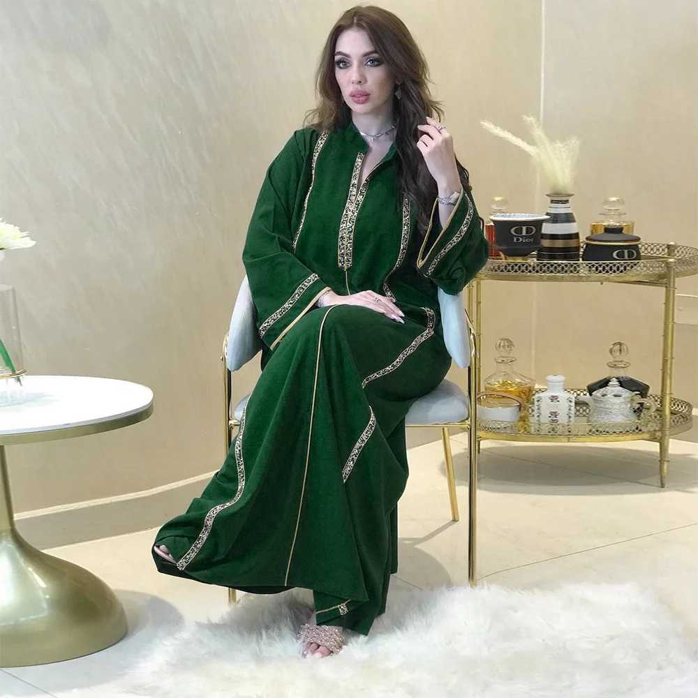 Eid Morocco Muslim Party Dresses Dubai Women Abaya Ramadan Turkey Islamic Vestidos Elegant Kaftan Arab Evening Caftan Long Gown X250514