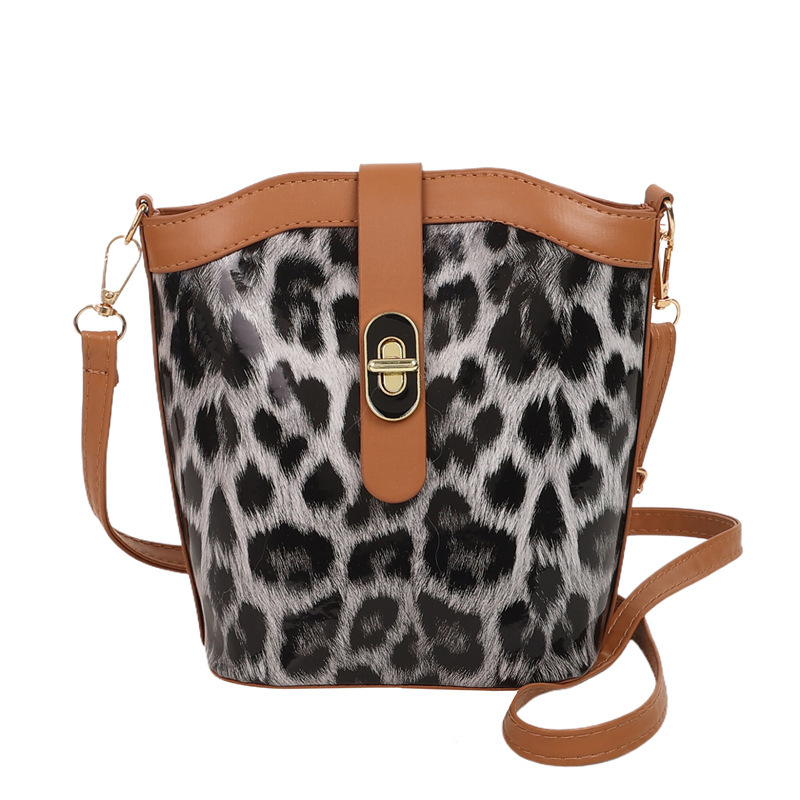 Free Delivery Designer Bag Internet Celebrity Leopard Print Shoulder Crossbody 2025 Winter New Versatile Ins Temperament Simple Women's Bucket Tr