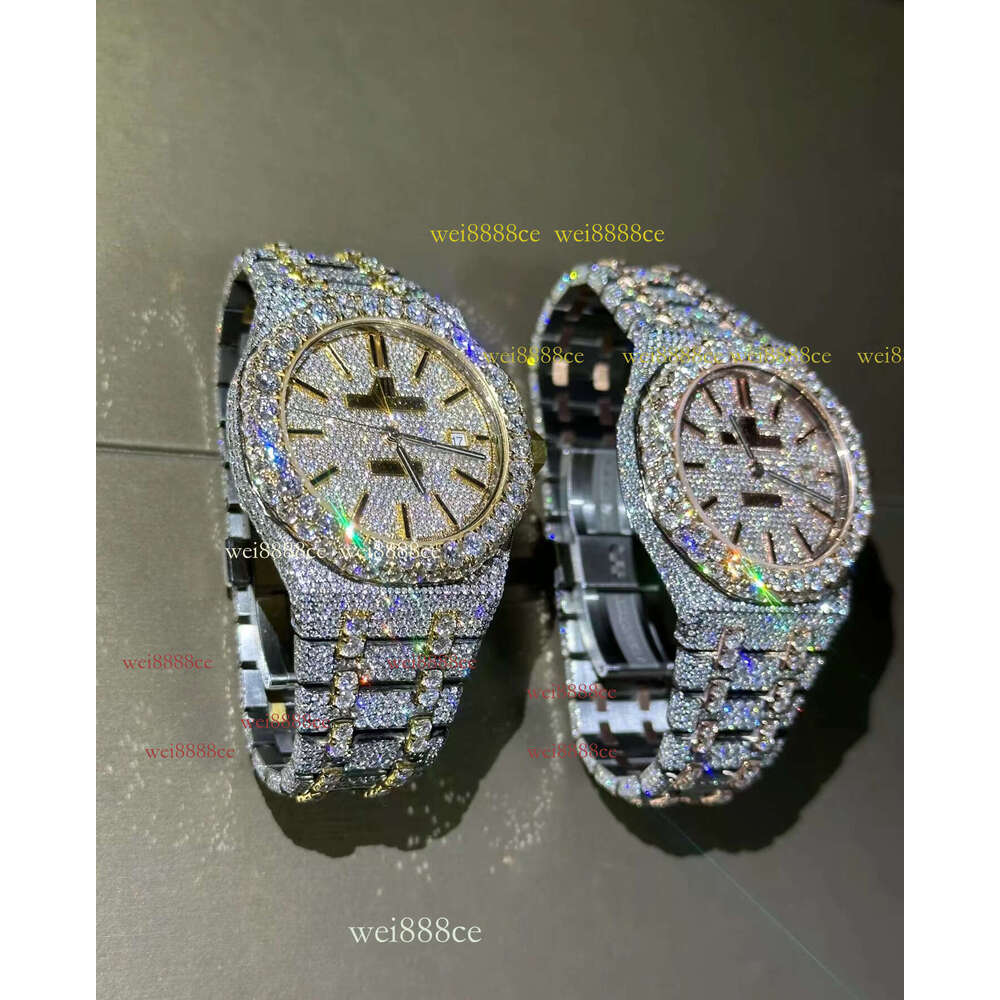 Pass Dia Tester Mens Square Wrist VVS Iced Out Stainless Steel Buss Down Custom Watch Brand Hip hop trend Moissanite dia watch for men iced out GRA certificate