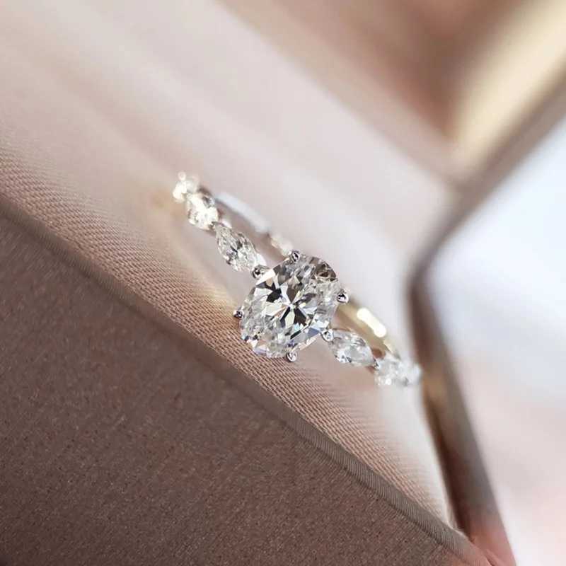 Fine jewelry 925 sterling silver zircon ring suitable for women engagement jewelry giftXJ250514