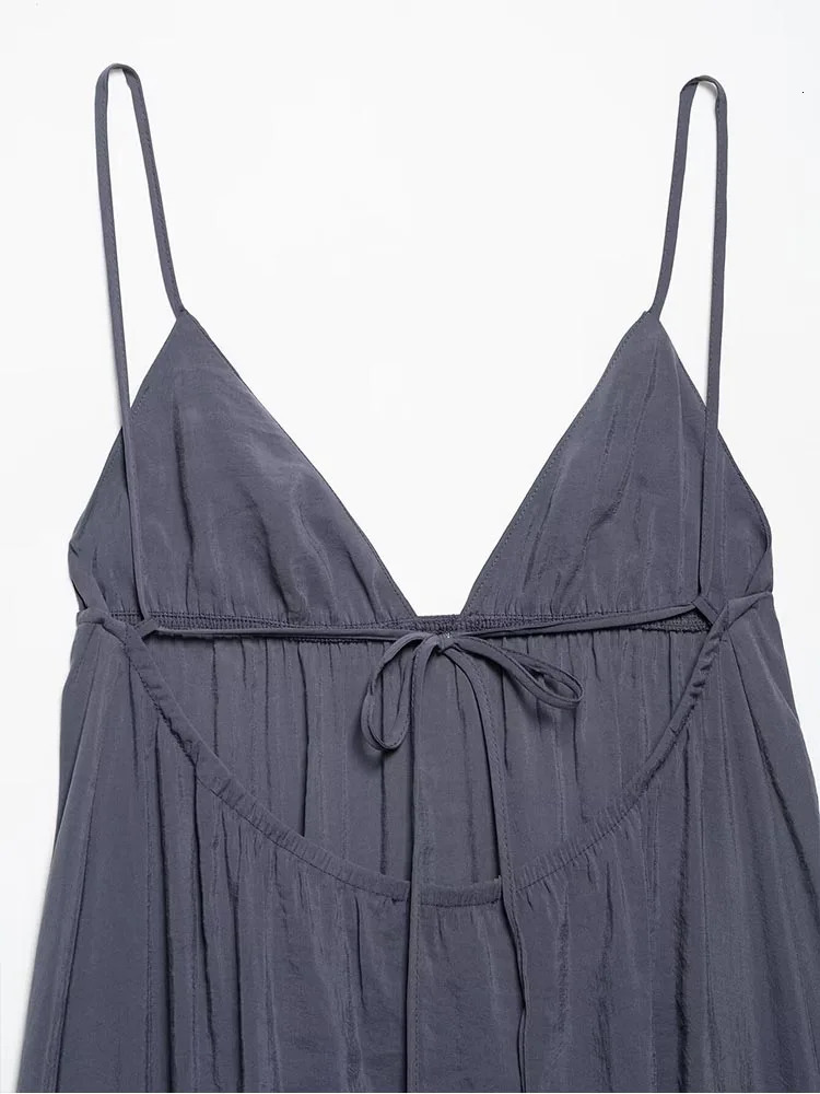 Women Summer MIDI Strap Dress Fashion Solid Strapless Sleeveless Female Elegant Street Dresses Clothing 250514