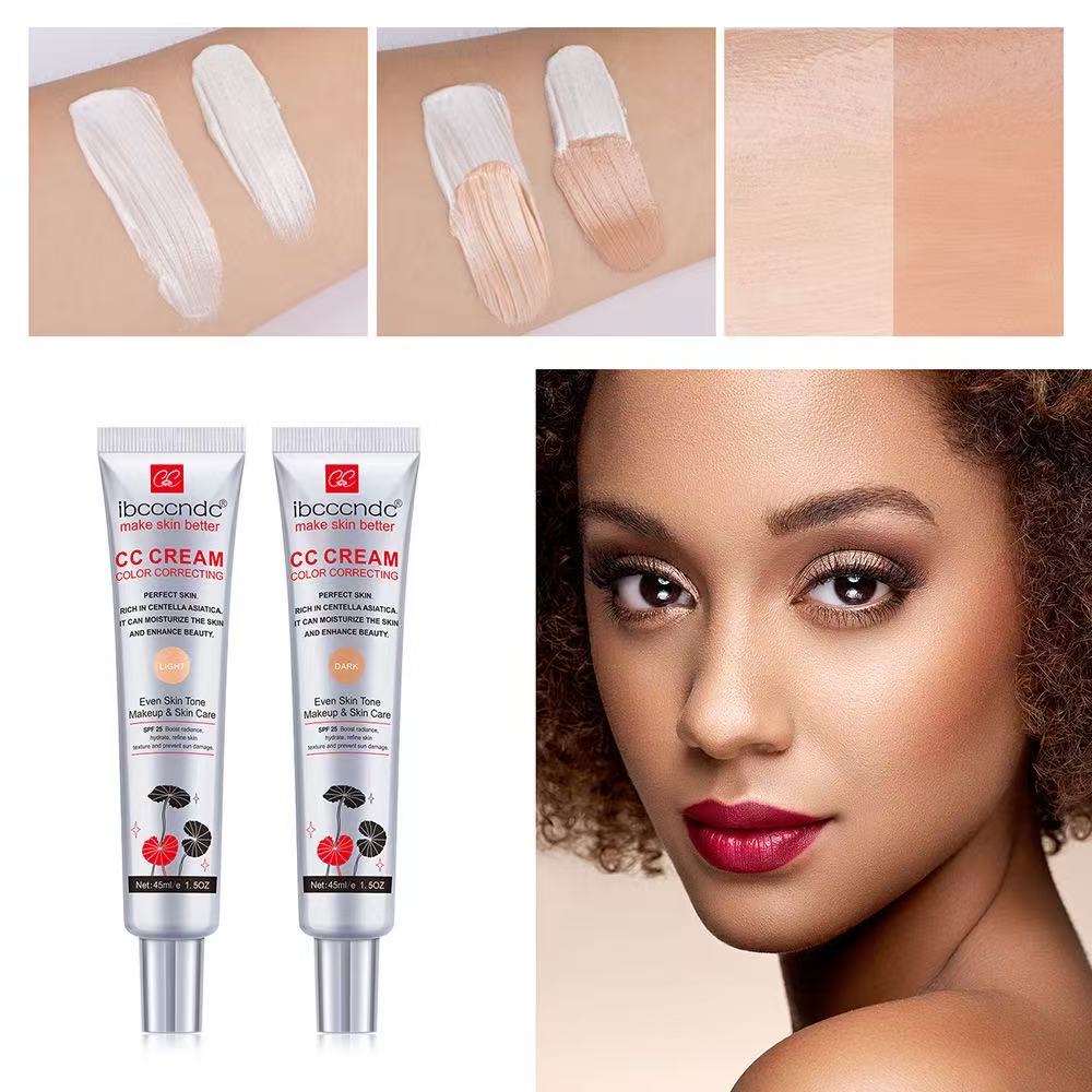 ibcccndc brand CC CREAM Apply a base primer before makeup 45g Natural nude makeup Silky Smooth Skin Tint Blurring Pore Effect Hypoallergenic