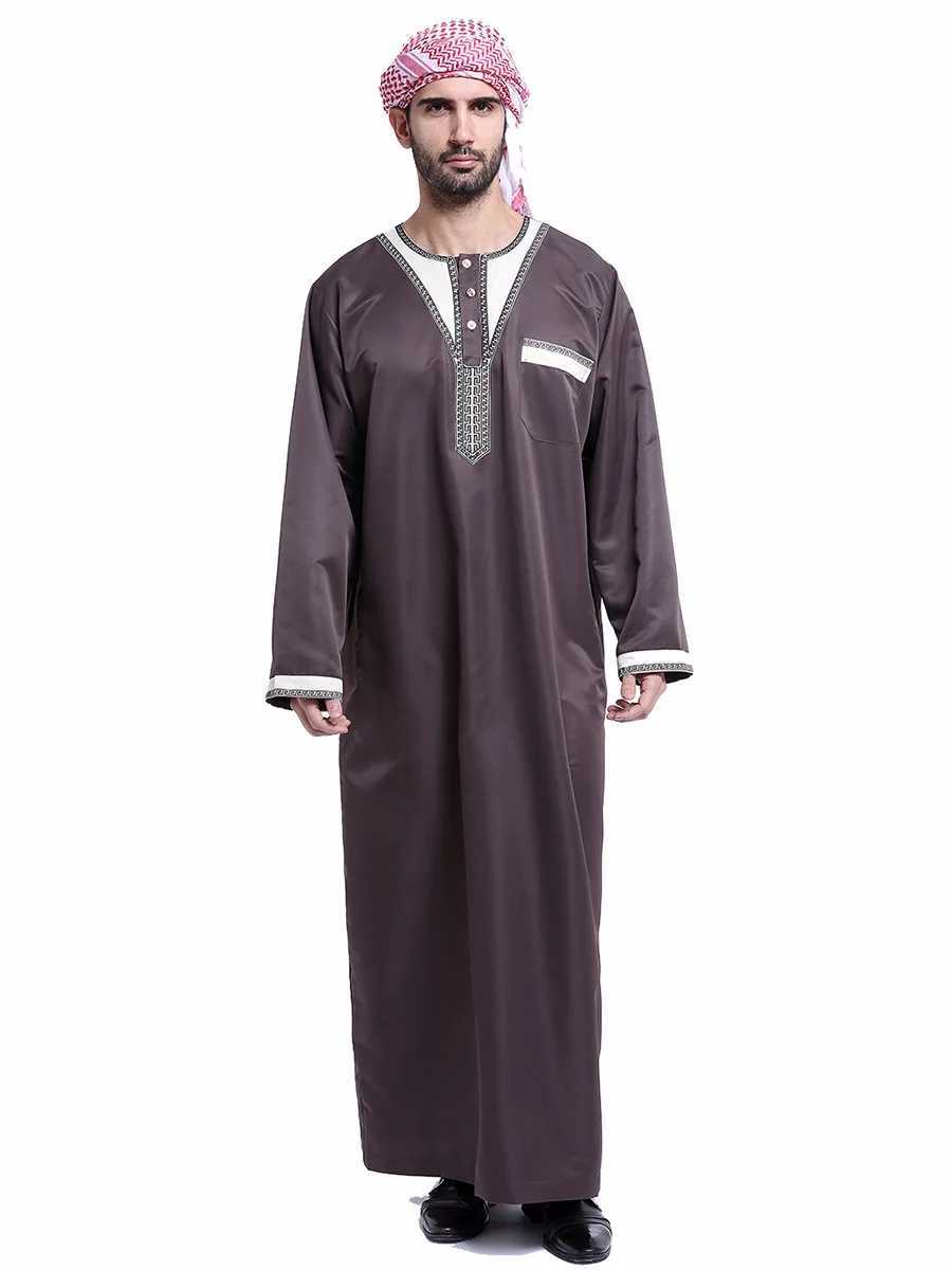 Islamic Man Clothing Turkey Long Sleeve Dress Dubai Abaya Turkey Middle East Arab Mens Casual Robe Ramadan Muslim Jubba Thobe X250514