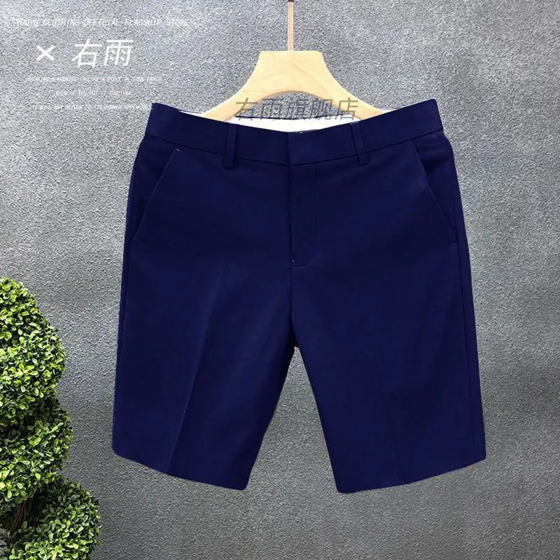 High-End Light Business Suit Shorts Mens White Slim Straight Shorts Mens Summer Thin Casual Shorts 250513