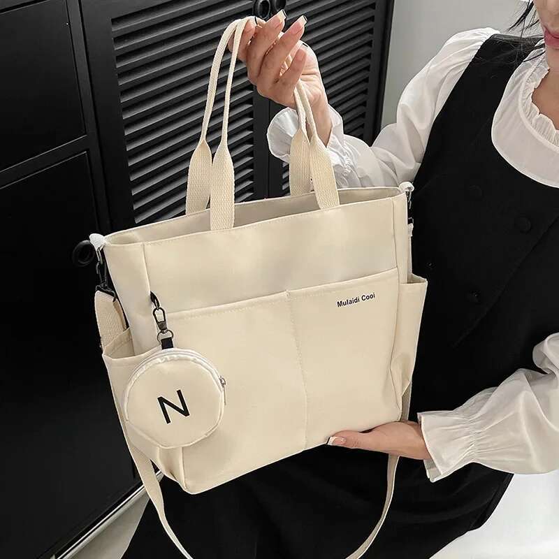 Women Shoulder Crossbody Japanese Canvas Tote Messenger Bag for Student 2024 Ladies Hand Bags Female Handbag Bolsa Feminina