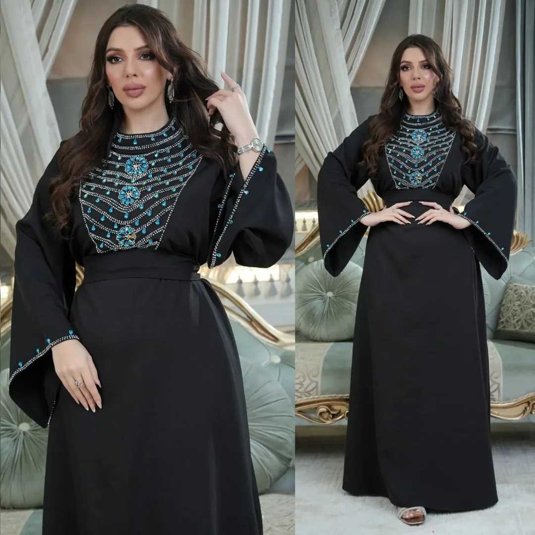 Elegant Dubai Luxury Diamonds Abaya Women Muslim Evening Party Dress Turkey Kaftan Eid Djellaba Ramadan Islam Jalabiya Vestidos X250514