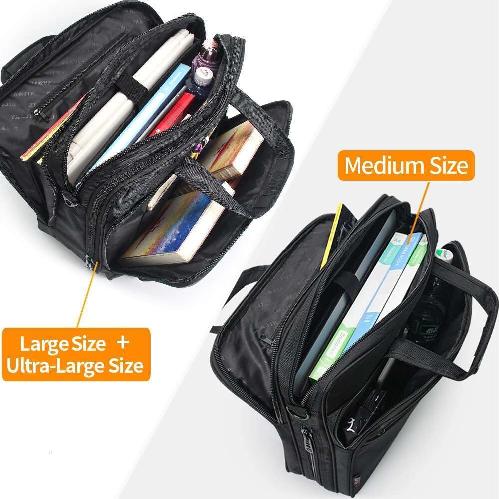 Large Capacity Briefcase Men Business 15.6 17 inch 19 inches Laptop Shoulder Bags Canvas Handbags Messenger Bag