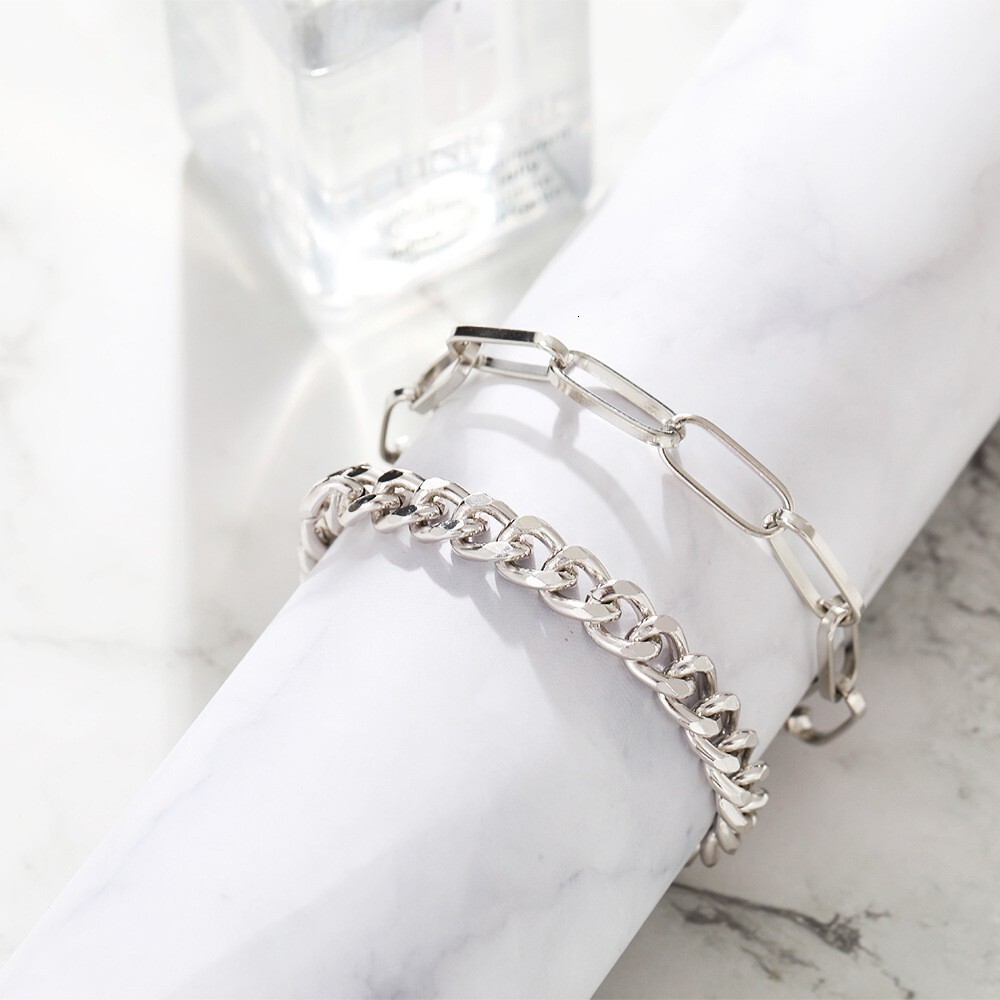 Exaggerated Metal Cuban Street Photography Punk Style Popular Women's Foot Chain