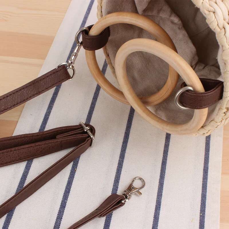 New Natural Shell Bucket Woven Japanese And Korean Hand Carrying Crossbody Dual-Use Straw Casual Women's Bag