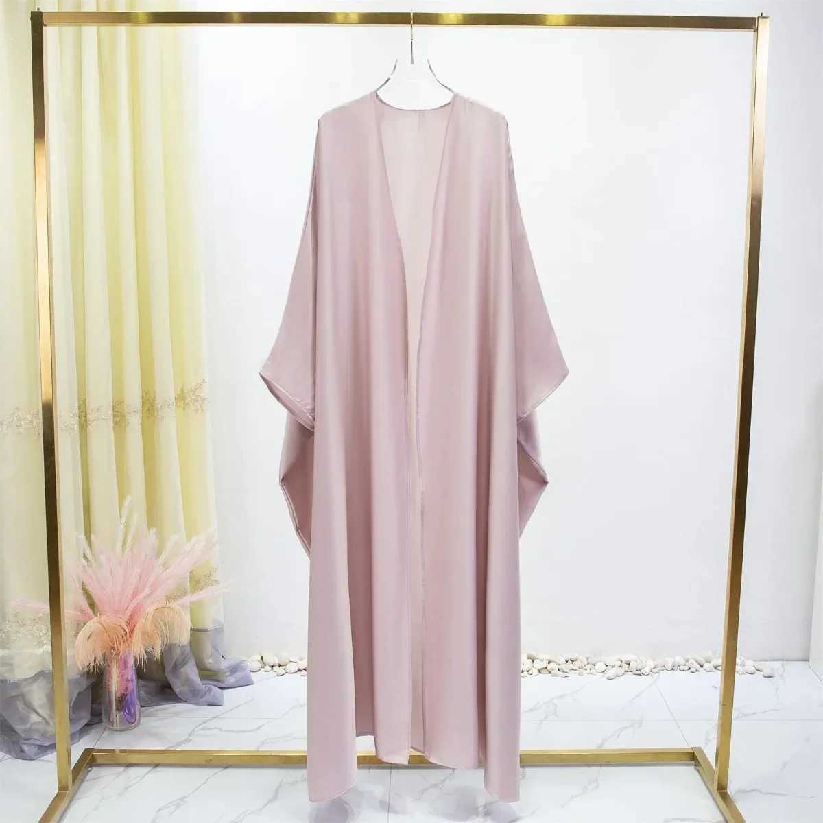 Muslim Open Front Abaya Loose Long Slve Wearout Kaftan Maxi Length Dress Women Jilbabs Cardigan Coat Slveless Inner Dress X250514