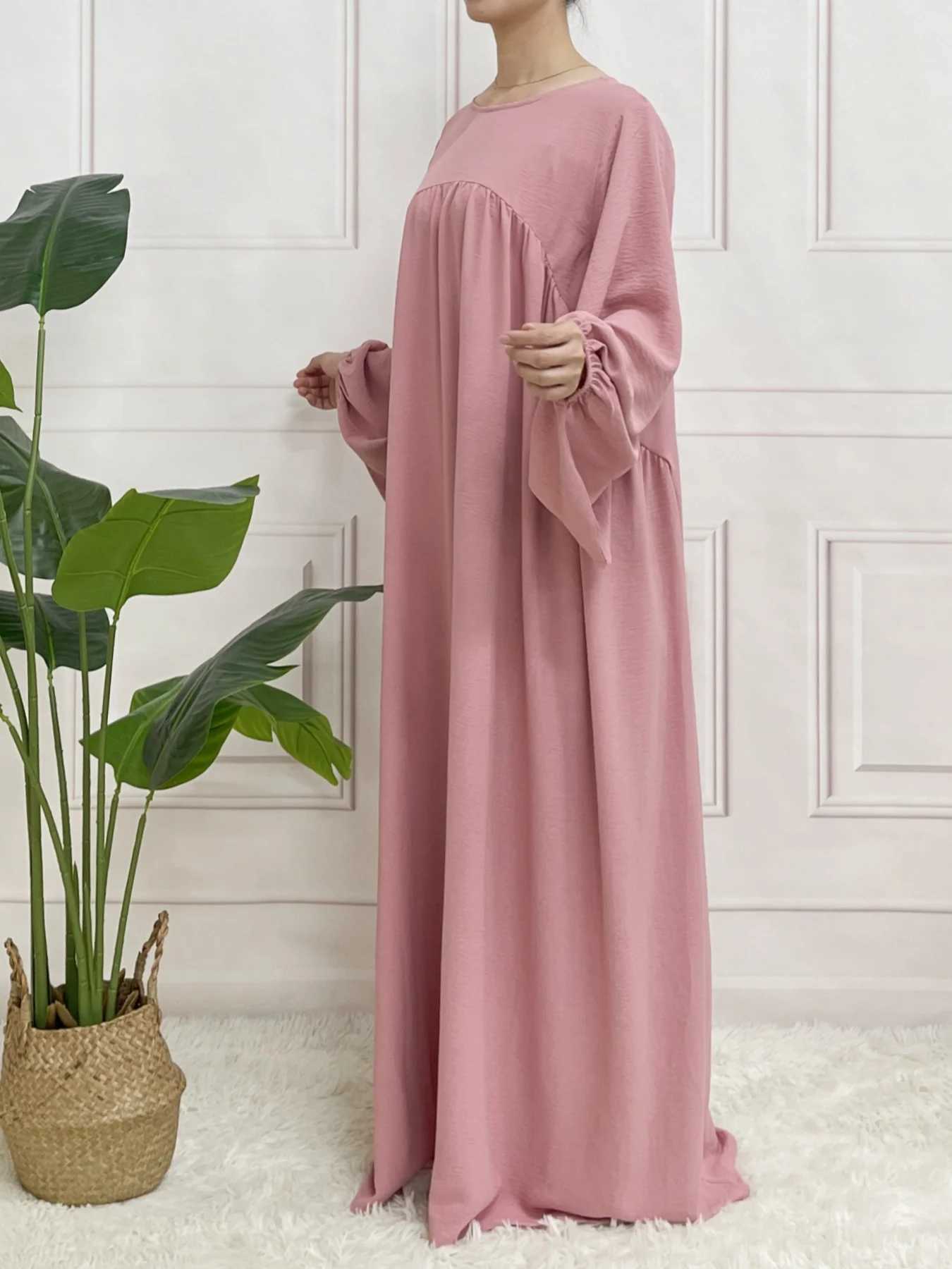 Ballslve Abaya Modesty LongSlve Cute Dress Muslim Soft Summer For Women X250514