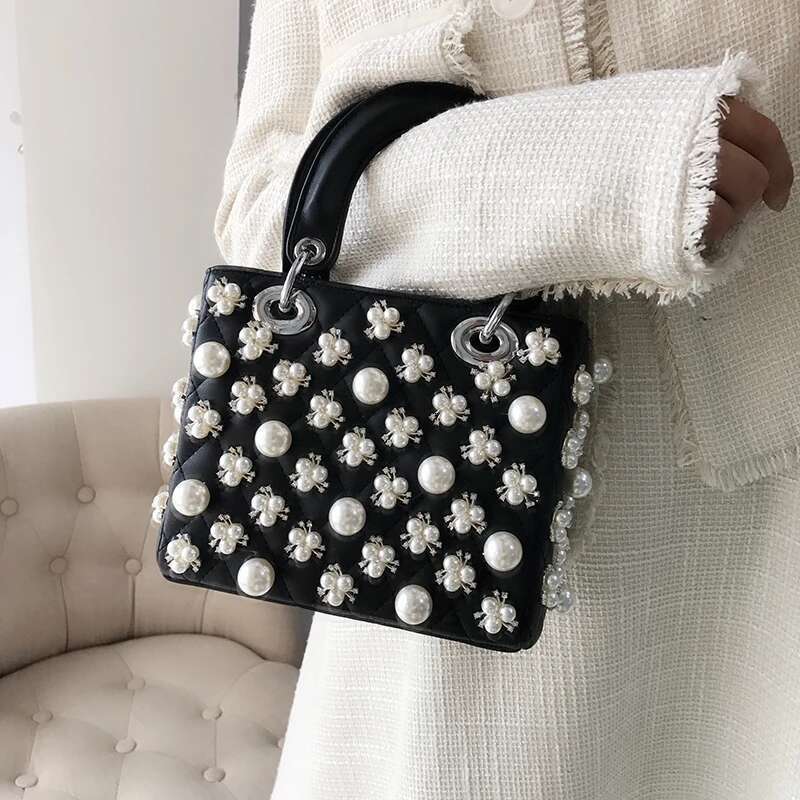 2024 Spring New Fashion Elegant Dia Portable Single Shoulder Crossbody Pearl Women's Bag