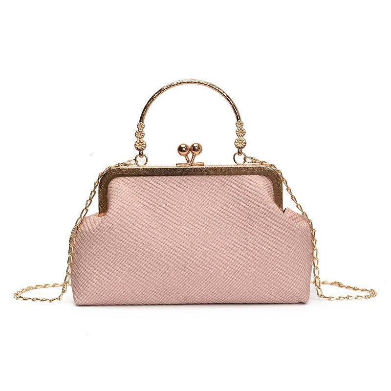 Ladies' Temperament Is Simple Fashionable Pure Color Gentle Buckle New Free Delivery Designer Bag Small Luxury Bag Bag Women's 2025 Spring C