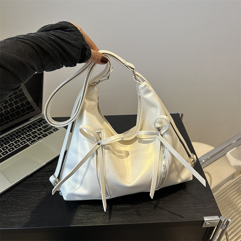 Free Delivery Designer Bag Bow Fashion Gentle One Shoulder Women's Small And Popular Korean Edition Underarm For Women 2025 Spring/summer Tote Ba