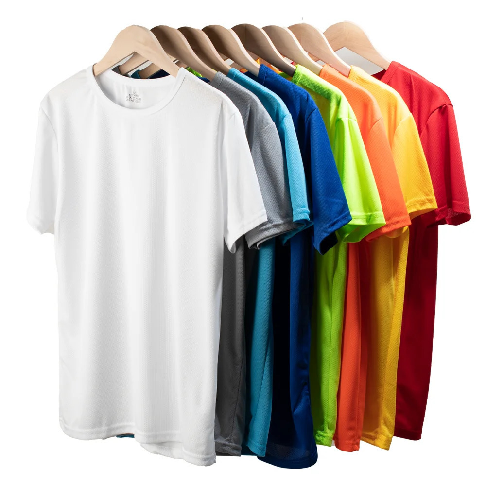 Mens quick drying short sleeved sports Tshirt gym jersey fitness shirt running boys breathable 250530