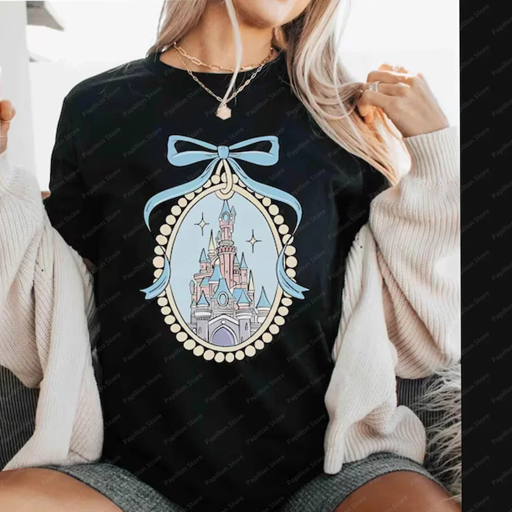 Comfortable Color Main Castle Tshirt Magic Kingdom Retro Tops Family Vacation Clothes Arrival Women Clothing Y2k Top 250514
