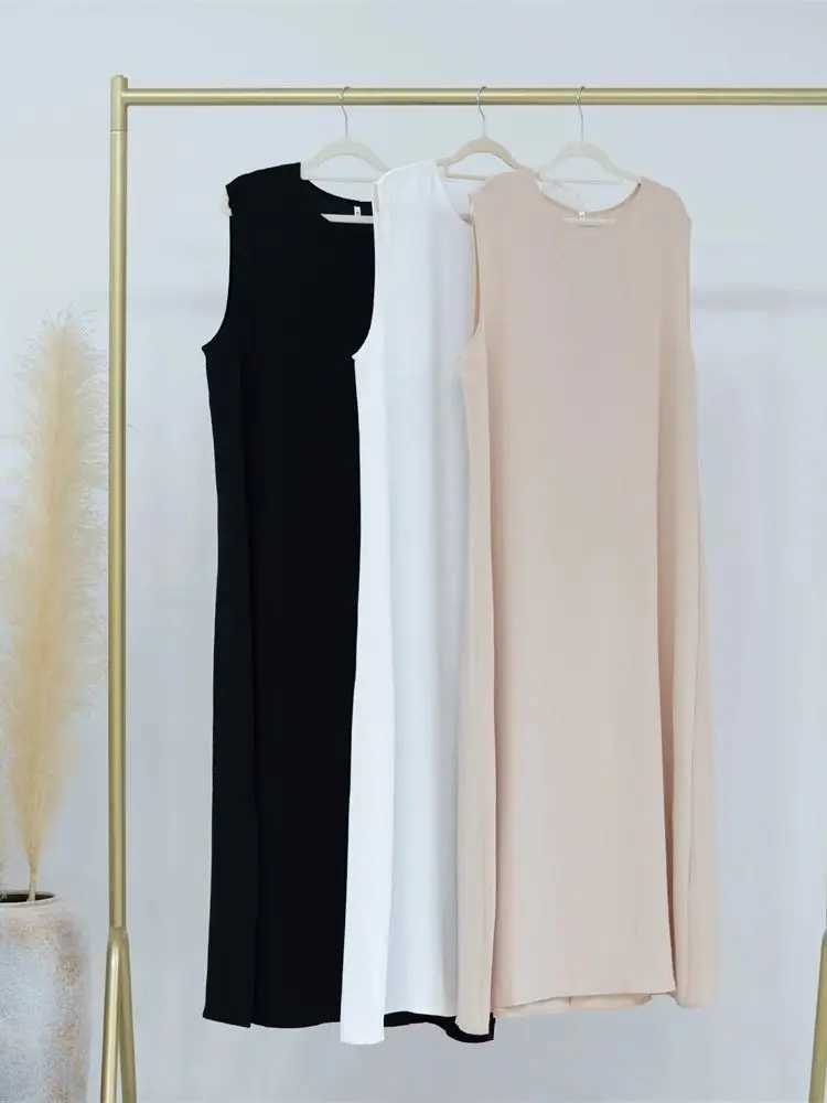 Ramadan Black White Dubai Prayer Clothes Women Turkey Islam Muslim Modest Under Abaya Dress Ka Robe Femme Musulmane X250514