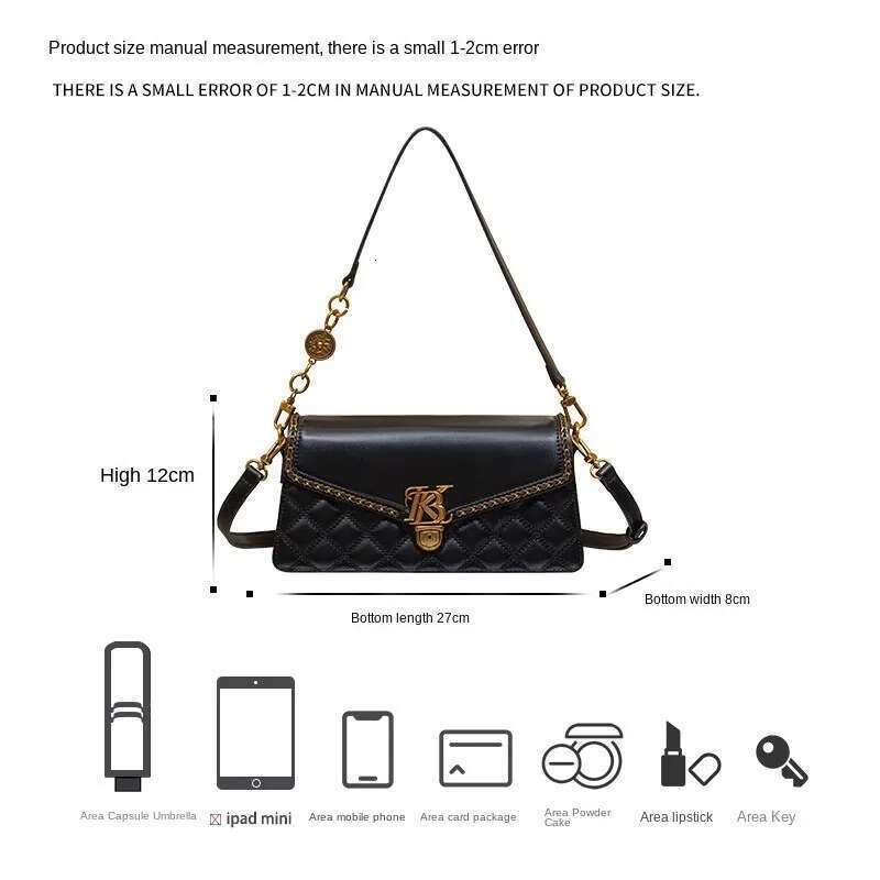 Light brand women's armpit bag 2025 new autumn and winter retro plaid high-end single shoulder crossbody bag, fashio