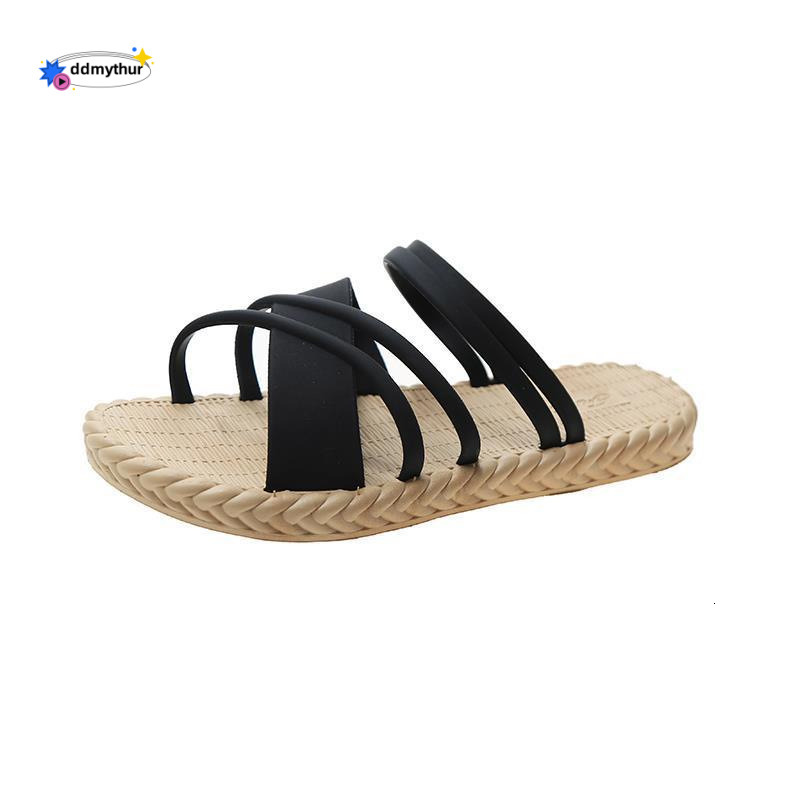 New sandals for summer wear, Roman style Korean version Instagram popular thick soled beach fashionable women's slippers ddmythur