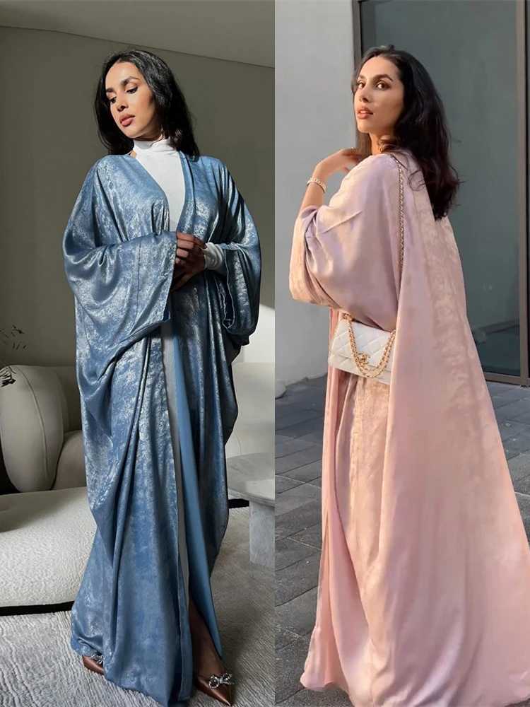 Eid Open Kimono Coat Dubai Luxury Batwing Abaya Modest Dresses 2024 Muslim for Women Islam Clothing Ka Robe Femme Musulmane X250514