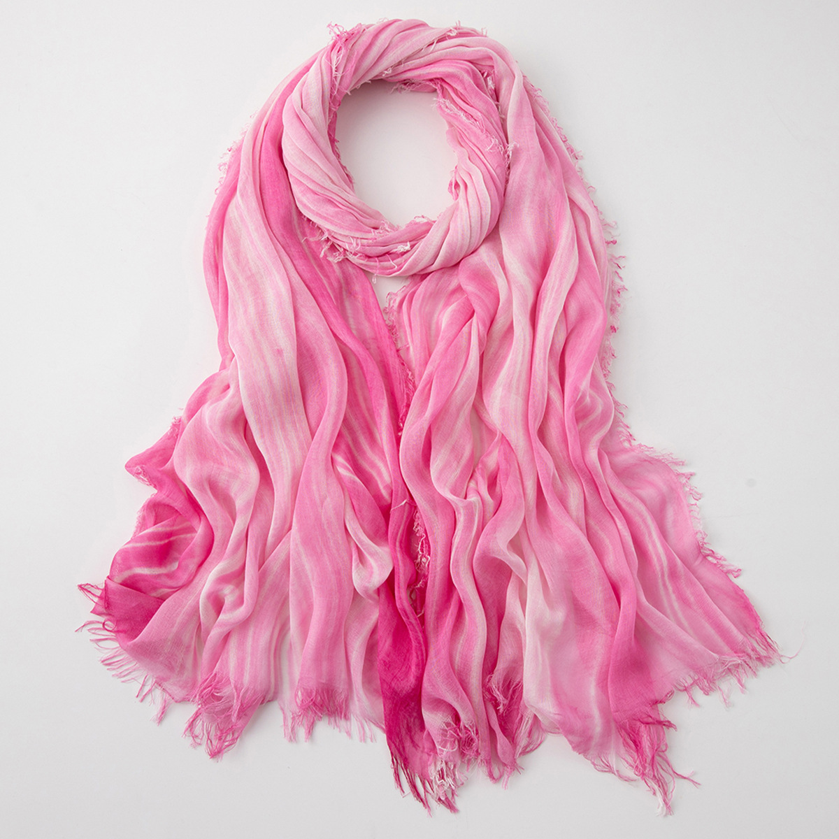 K713Cross-border popular summer Bohemian style solid cotton and linen scarf for women beach travel sunscreen beach towel shawl