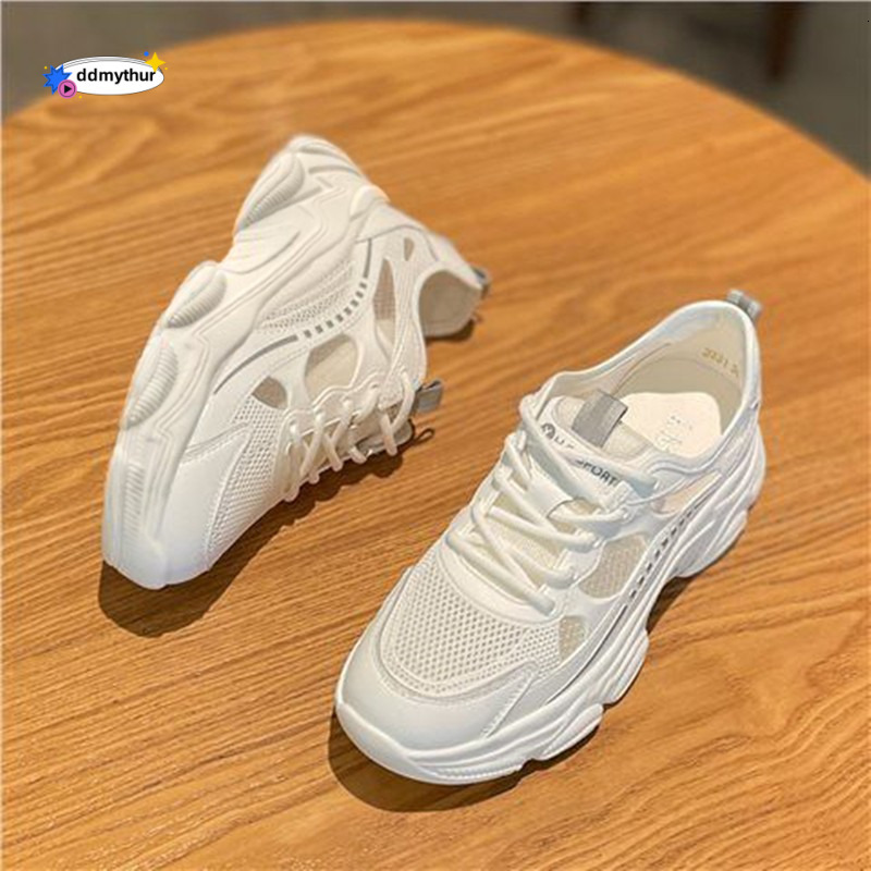 Little White 2023 New Spring/Summer Breathable Mesh Leisure Sports Fashion Dad Lightweight Women's Single Shoes ddmythur
