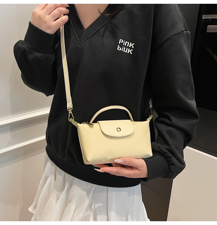 2025 Spring New Oxford Cloth Lightweight Small Color Contrasting Fashion Women's Handbag Casual Diagonal Cross Bag