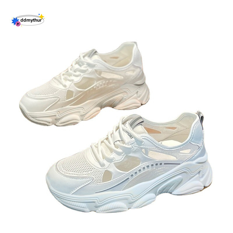 Little White 2023 New Spring/Summer Breathable Mesh Leisure Sports Fashion Dad Lightweight Women's Single Shoes ddmythur