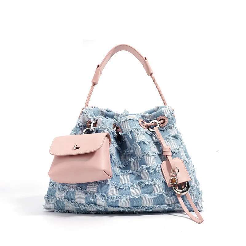 Denim Cloud Bag New Style Tassel Soft Fabric Brand Design Light Versatile Leisure Exquisite Commuting Underarm Handbag