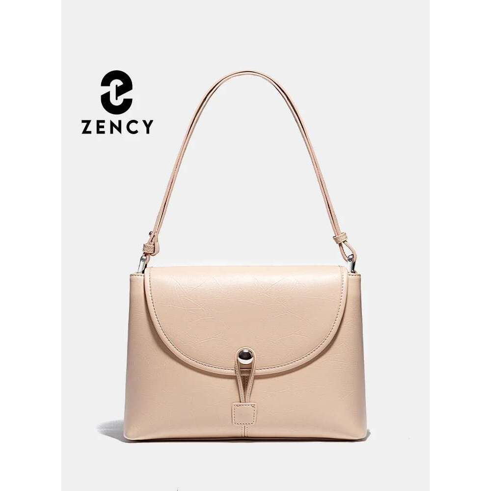 Zency Women's Soft Leather Handbag Large Pocket Tote Shoulder Crossbody Gift Lady Underarm Bag Adjustable