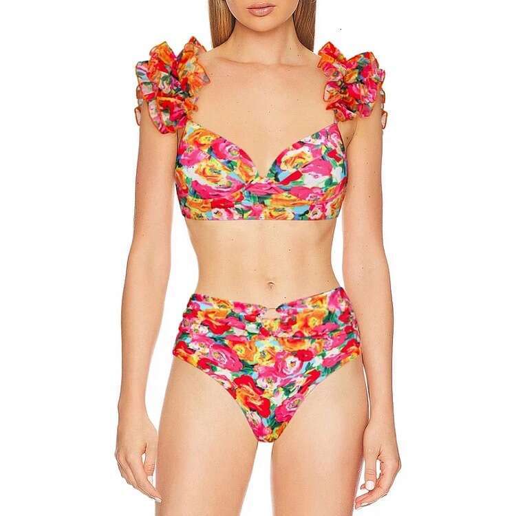 New sexy high waisted swimsuit from Europe and America, popular Instagram bikini skirt style three piece set wholesale, 2025 new casual fashion trend 