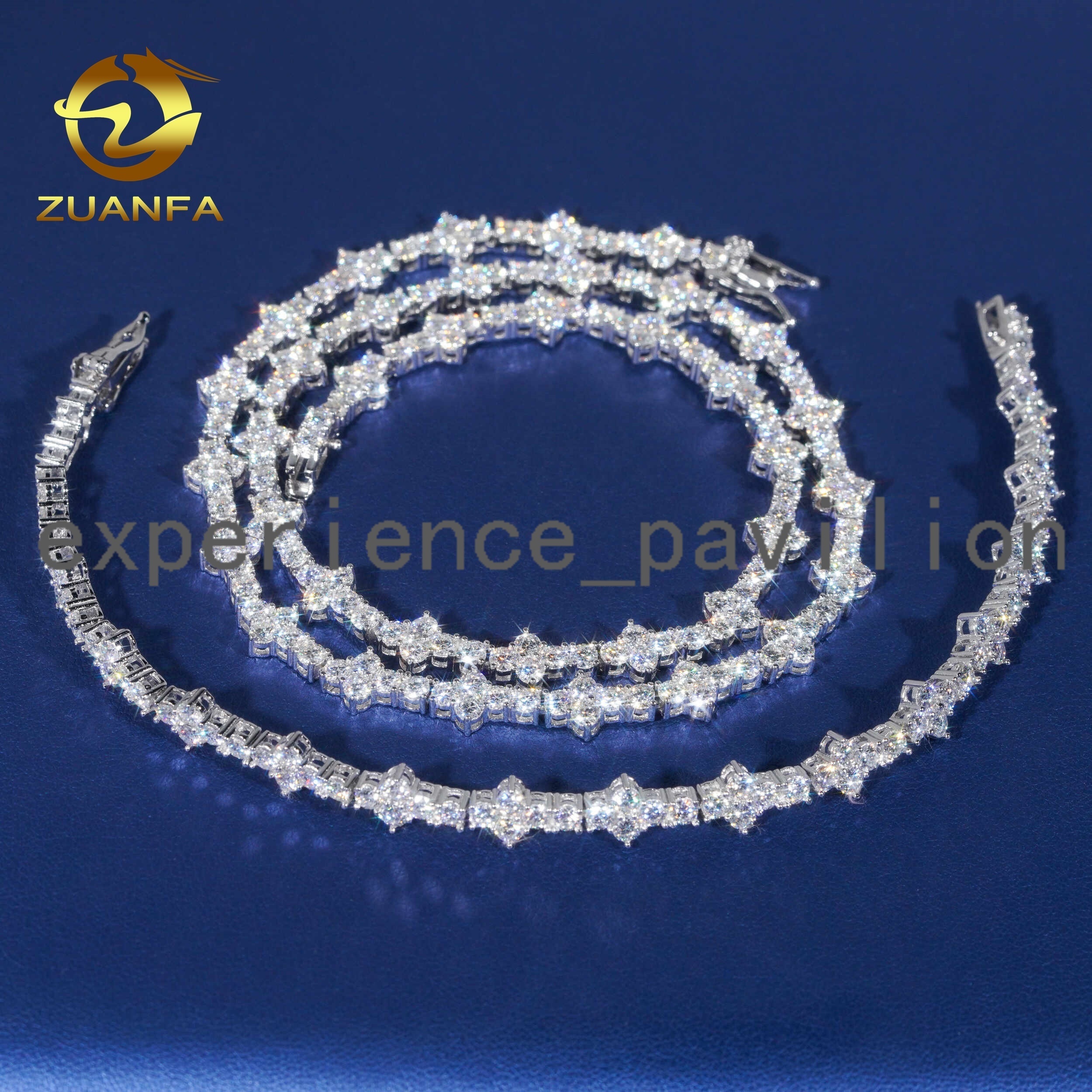 Cross Moissanite Bracelet 925 Sterling Silver VVS Moissanite Diamond Iced Out Tennis Cuban Chain Necklace Wholesale Fine Jewelry