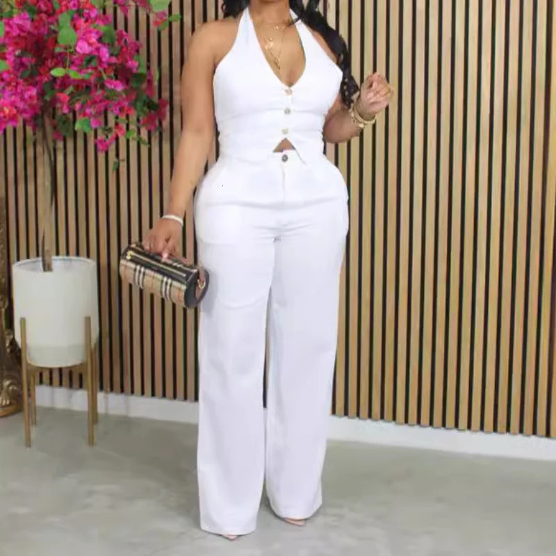 Women Elegant Two Piece Set Dashiki African Tracksuit Spring Summer Long Sleeve Vest Top and Pants Set Party Matching Sets 250513