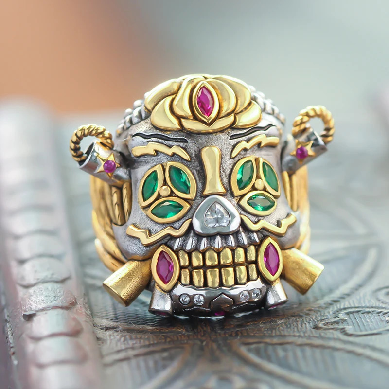 Skull Lucky Ring Movie Peripheral Sterling Silver Ring For Men 250509