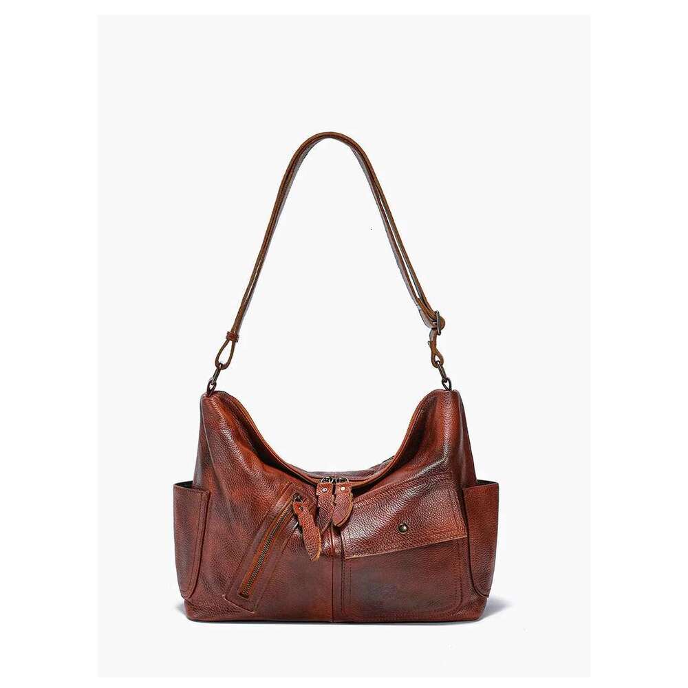Retro Soft Leather Large Capacity Multi-carry Adjustable Shoulder Messenger Bag Brand Design Backpack Motorcycle Tote Handbag