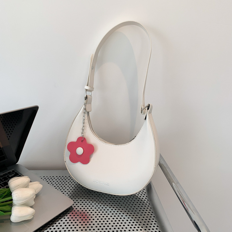 Free Delivery Designer Bag Small Fresh And Western Single Shoulder For Women 2025 Spring/summer Versatile Ins Underarm Korean Edition Solid Color Dump