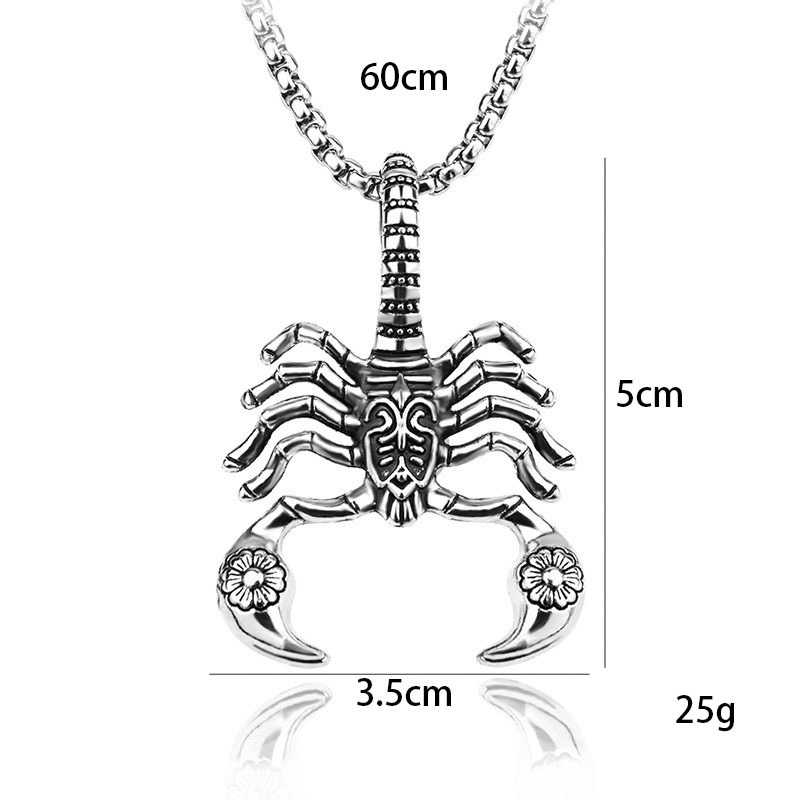 Scorpion necklace, hip-hop style, unisex, light luxury, trendy fashion, lifestyle accessories, collarbone chain
